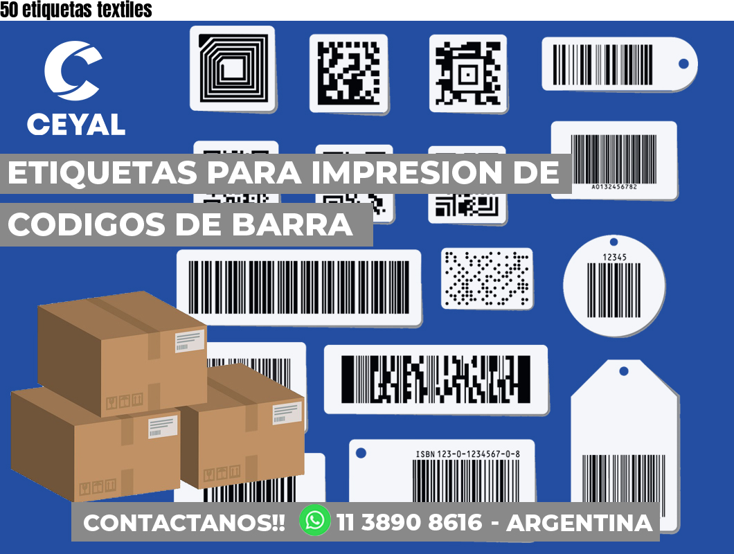 50 etiquetas textiles