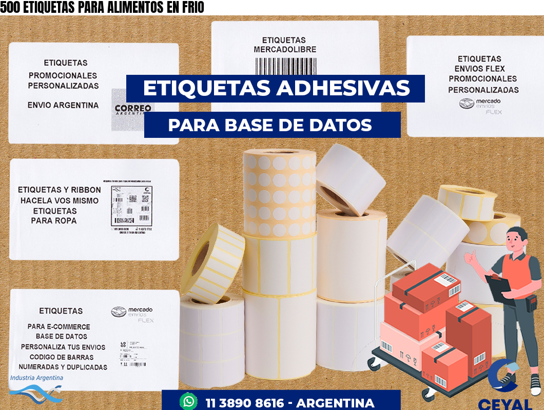 500 ETIQUETAS PARA ALIMENTOS EN FRIO
