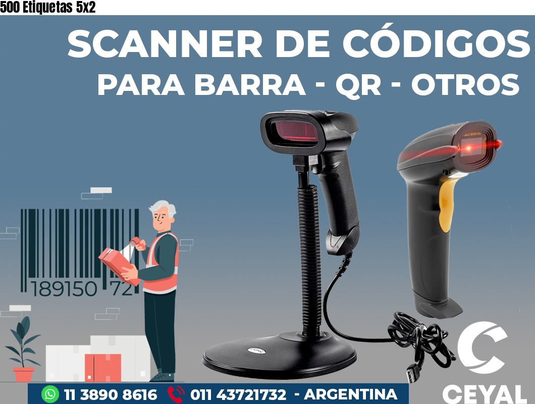 500 Etiquetas 5x2