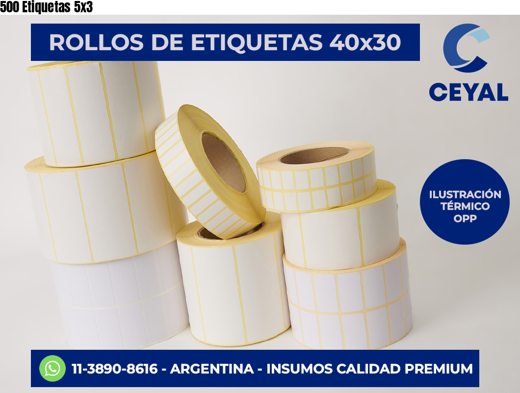 500 Etiquetas 5×3