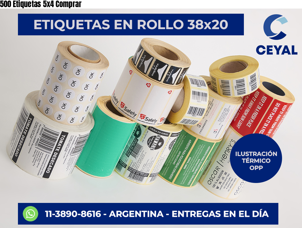 500 Etiquetas 5×4 Comprar