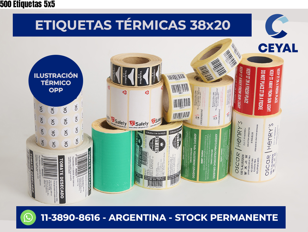 500 Etiquetas 5×5