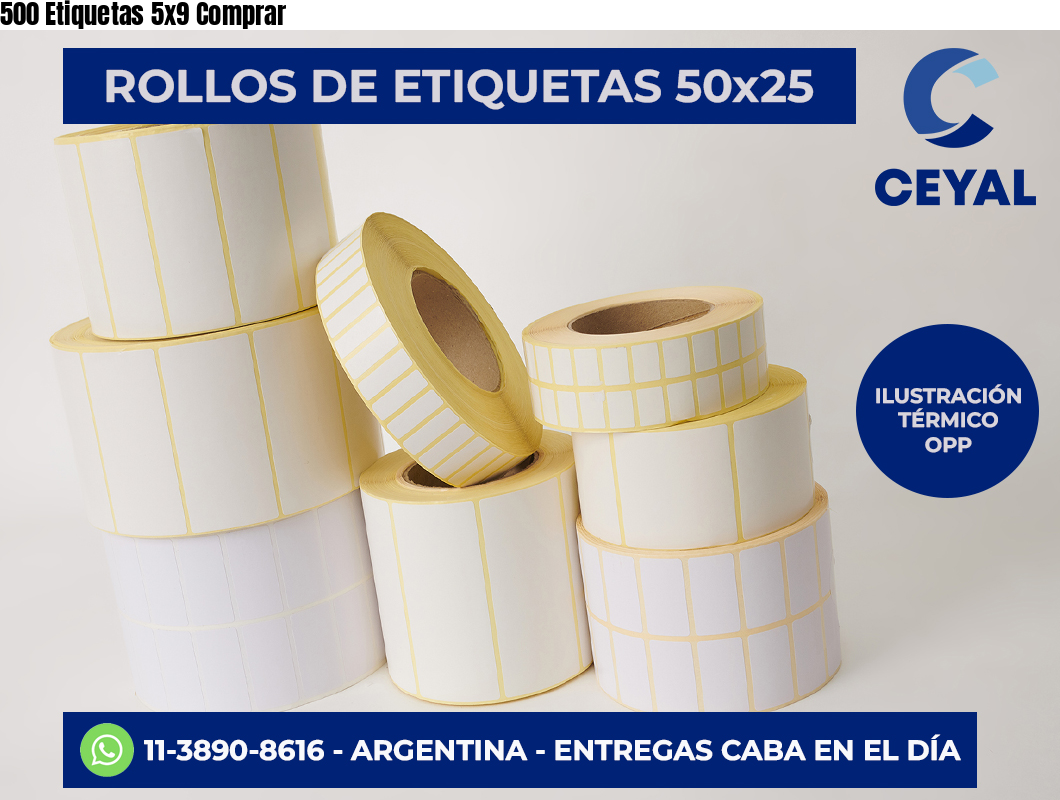 500 Etiquetas 5×9 Comprar