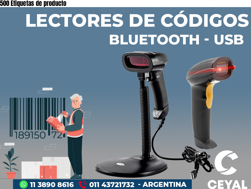 500 Etiquetas de producto