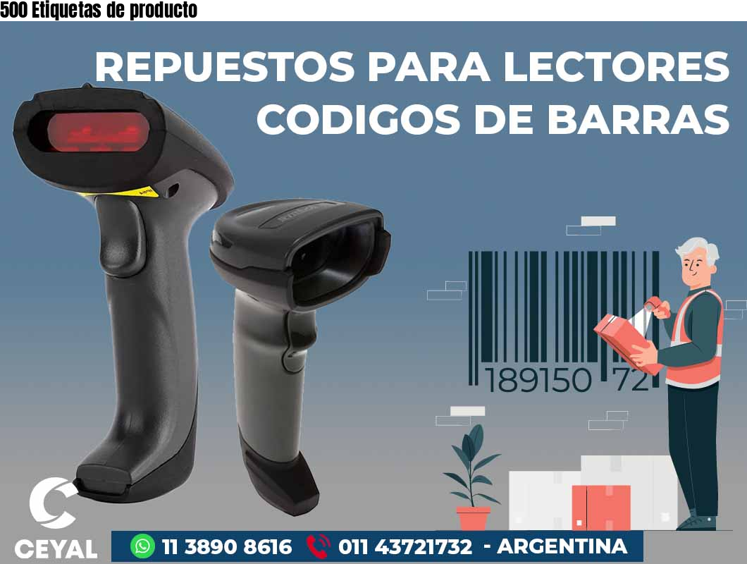 500 Etiquetas de producto