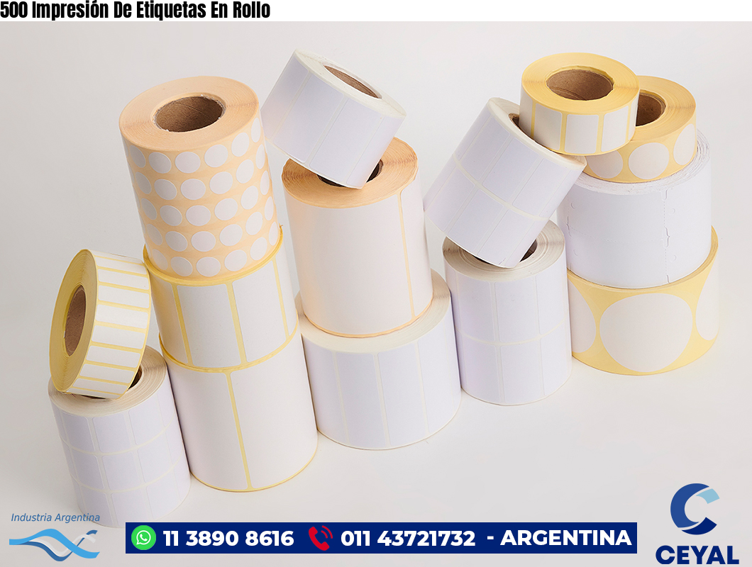 500 Impresión De Etiquetas En Rollo