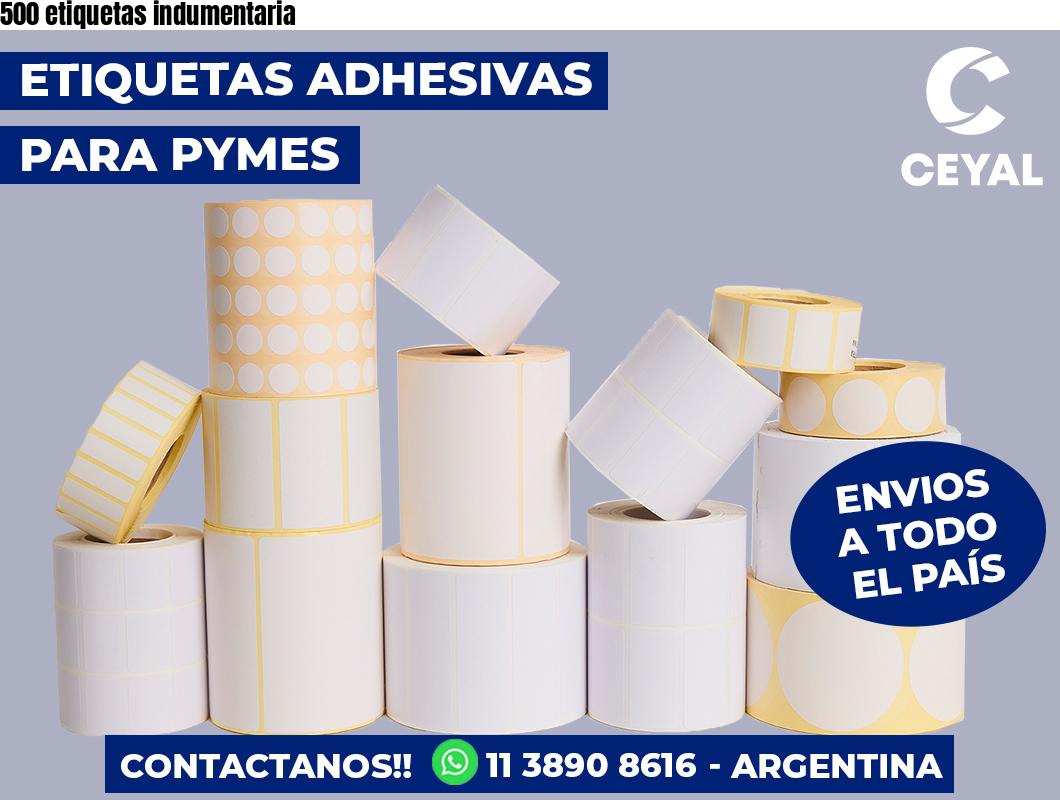 500 etiquetas indumentaria
