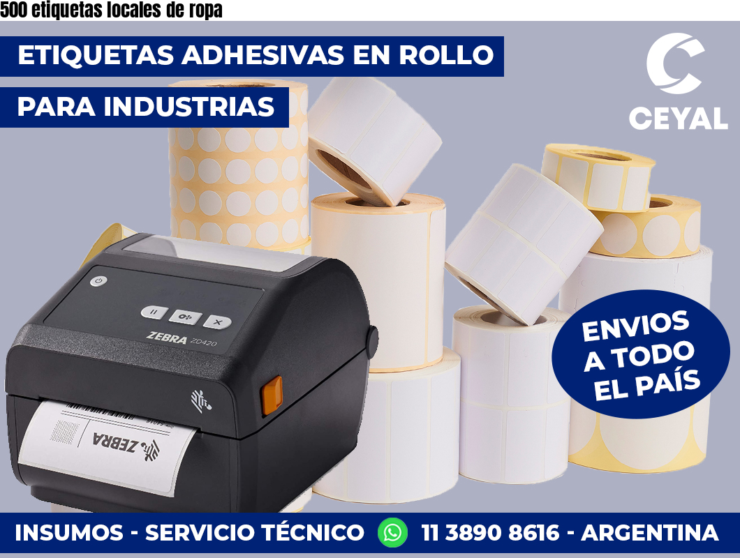 500 etiquetas locales de ropa