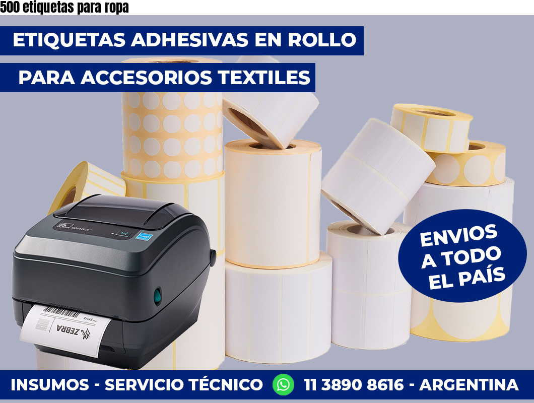 500 etiquetas para ropa