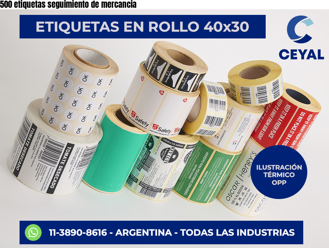 500 etiquetas seguimiento de mercancia