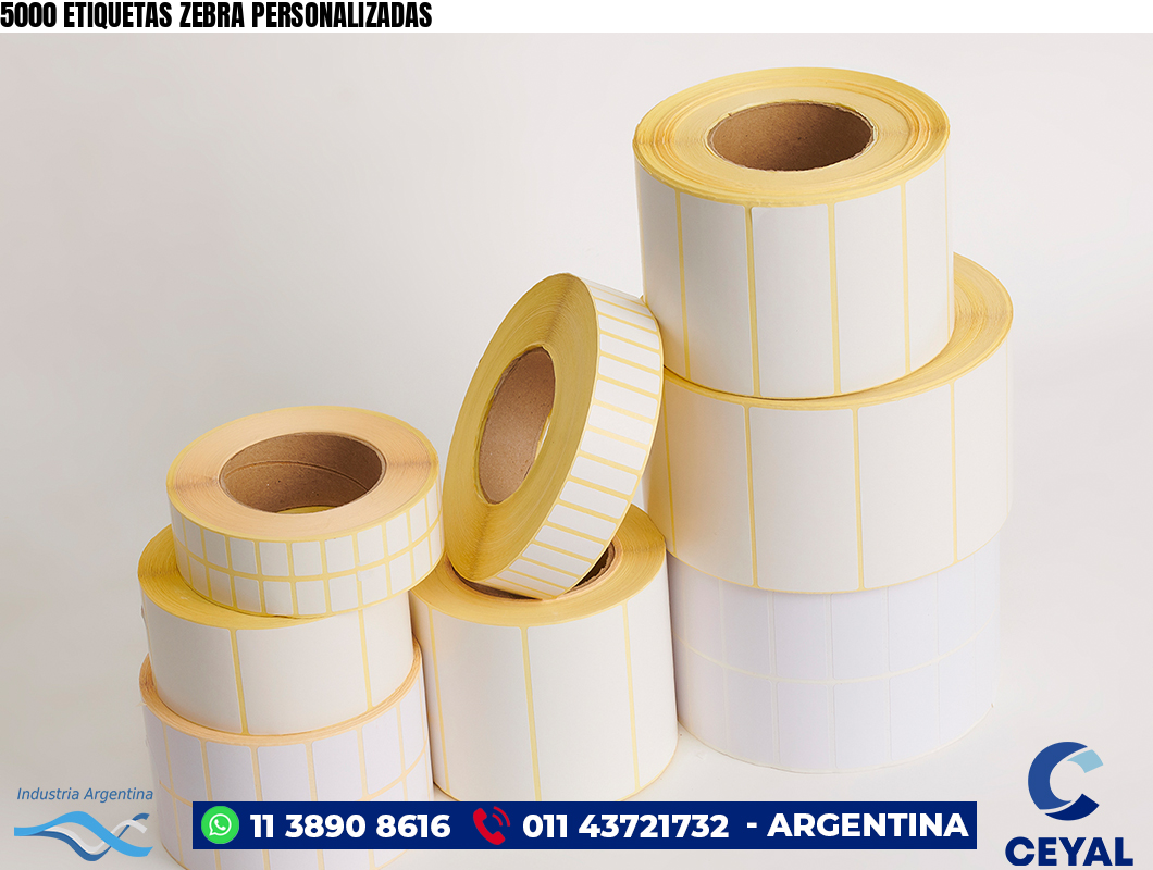 5000 ETIQUETAS ZEBRA PERSONALIZADAS