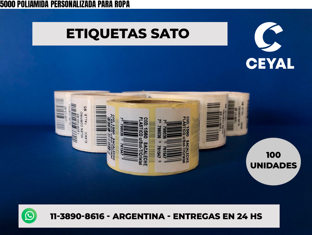 5000 POLIAMIDA PERSONALIZADA PARA ROPA