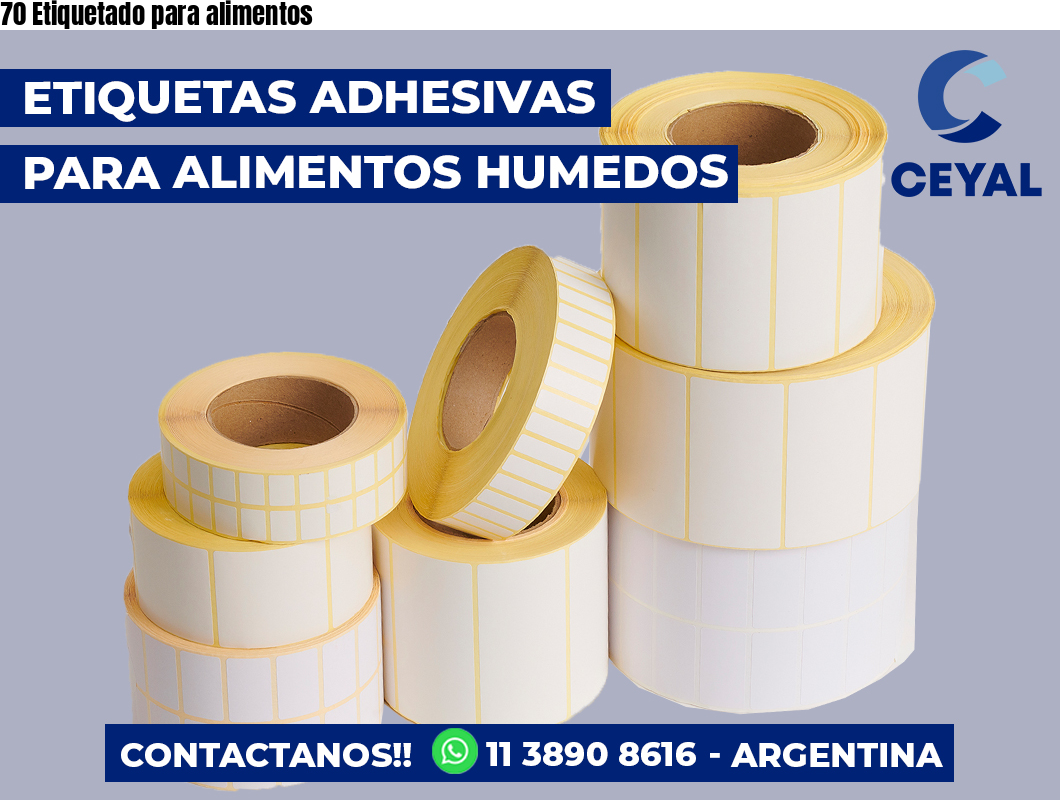 70 Etiquetado para alimentos