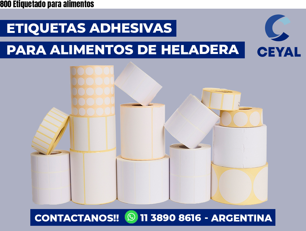 800 Etiquetado para alimentos
