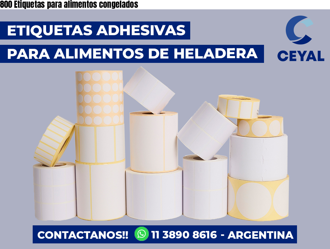 800 Etiquetas para alimentos congelados