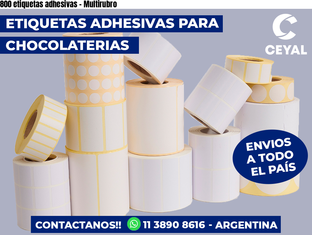 800 etiquetas adhesivas – Multirubro