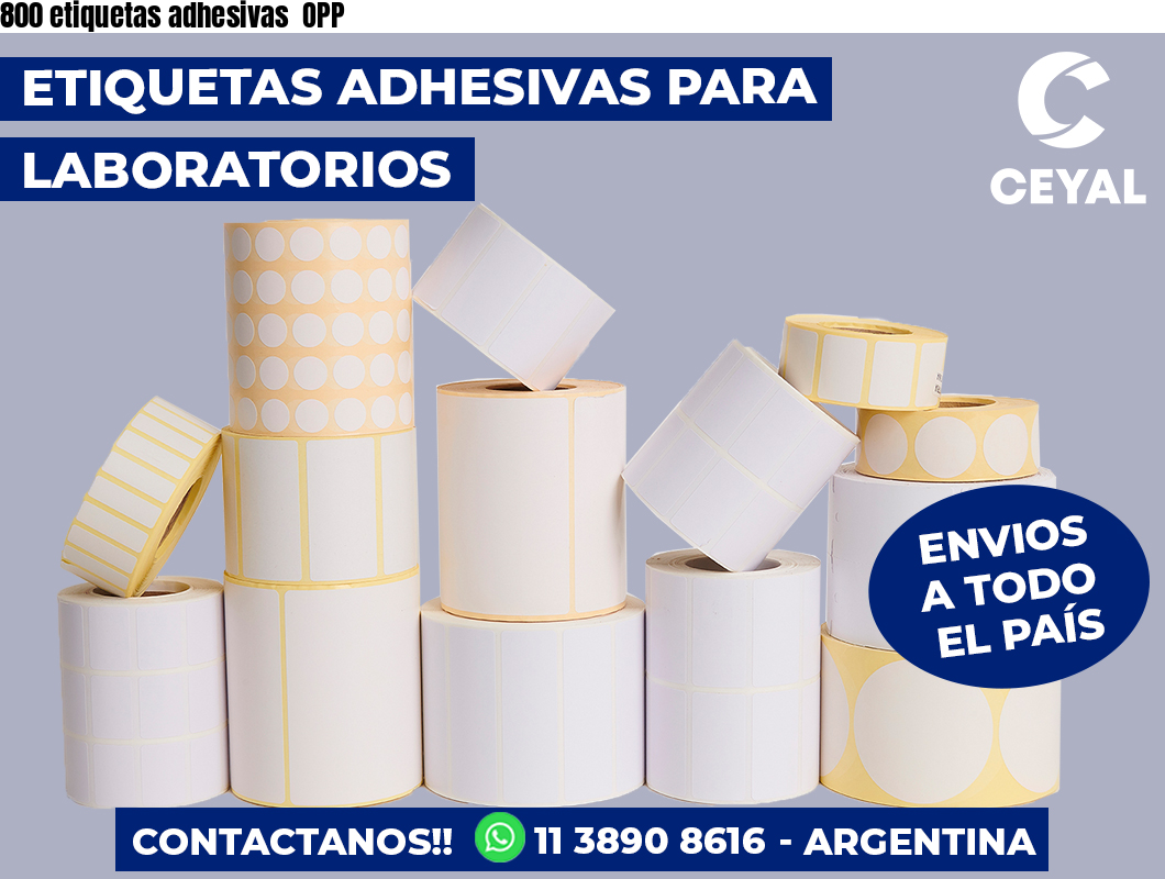 800 etiquetas adhesivas  OPP