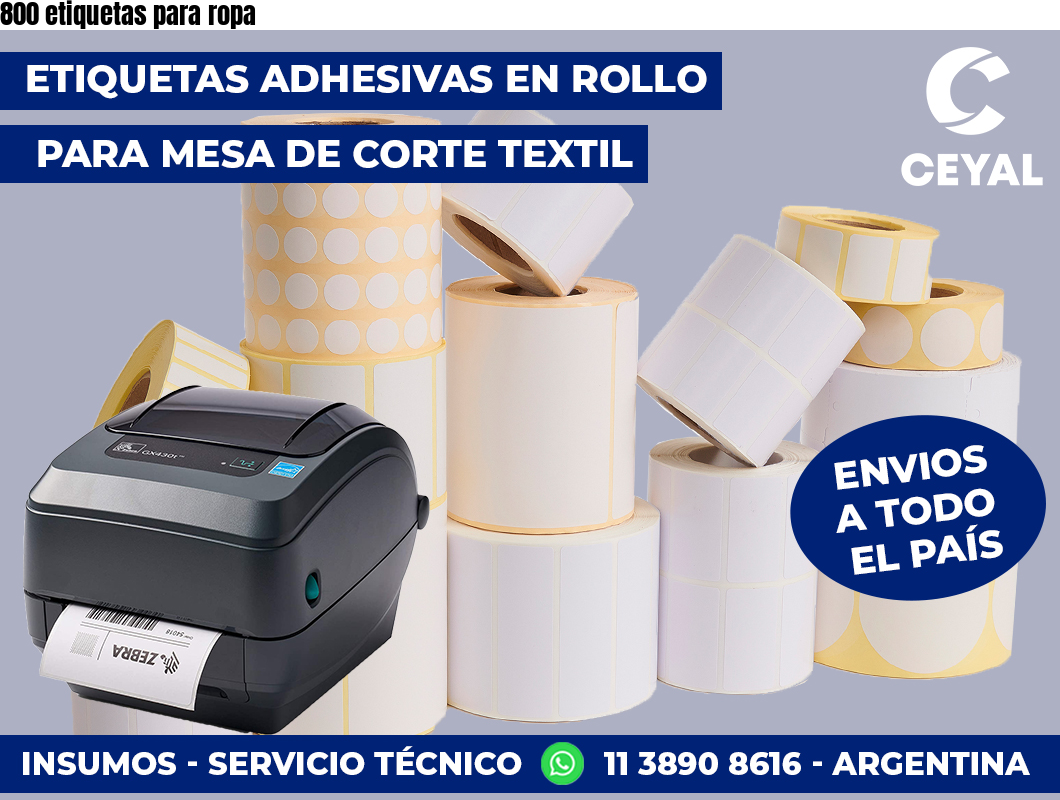 800 etiquetas para ropa