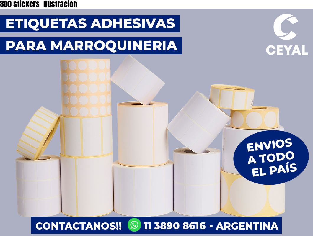 800 stickers Ilustracion