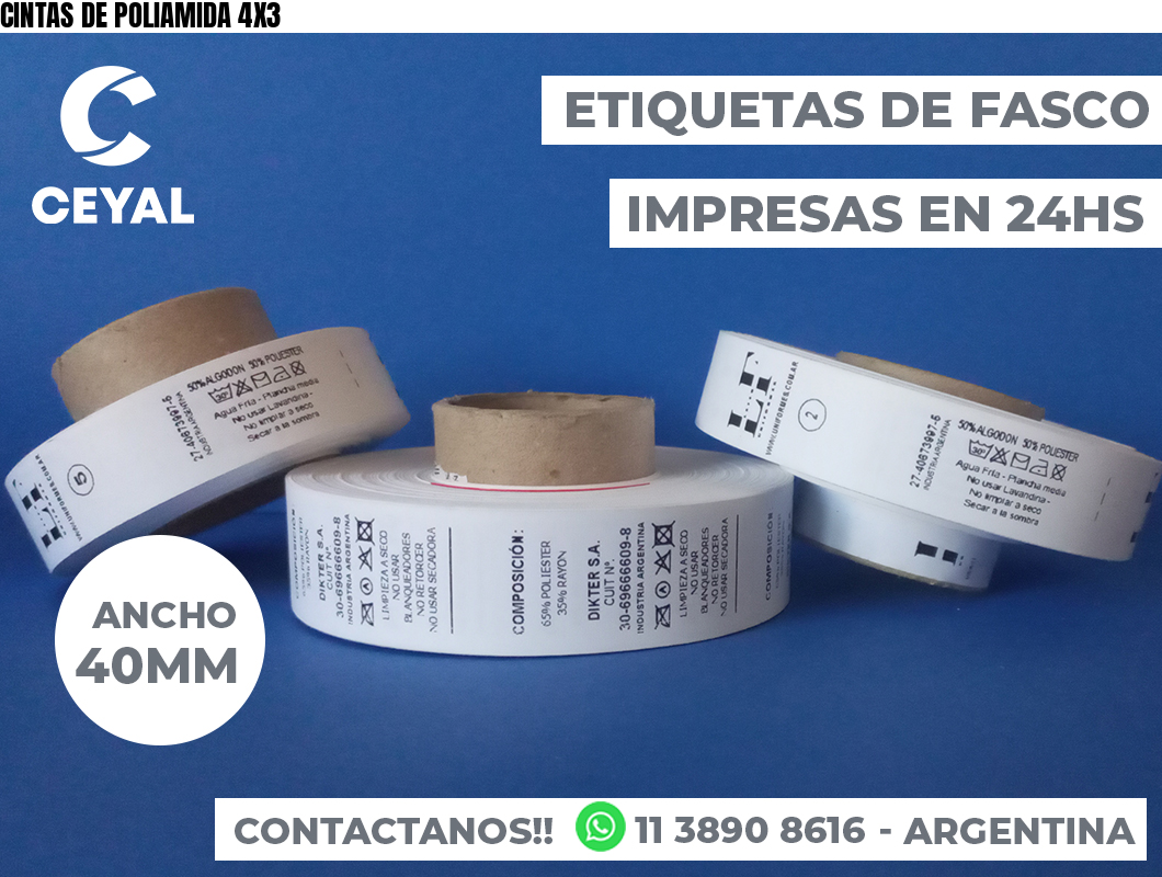 CINTAS DE POLIAMIDA 4X3