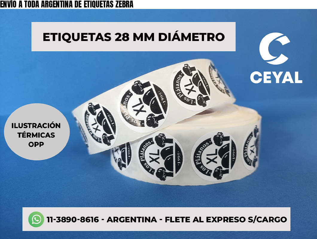 ENVÍO A TODA ARGENTINA DE ETIQUETAS ZEBRA