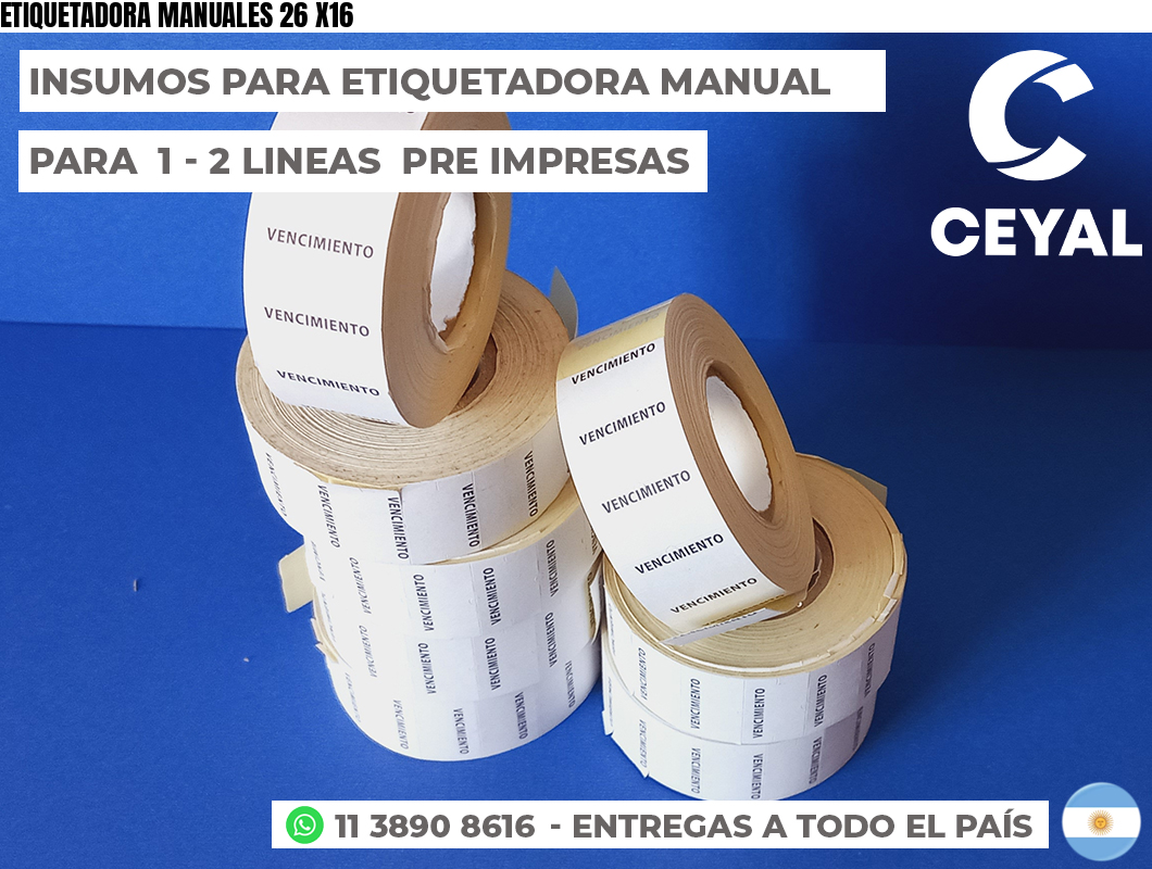 ETIQUETADORA MANUALES 26 X16