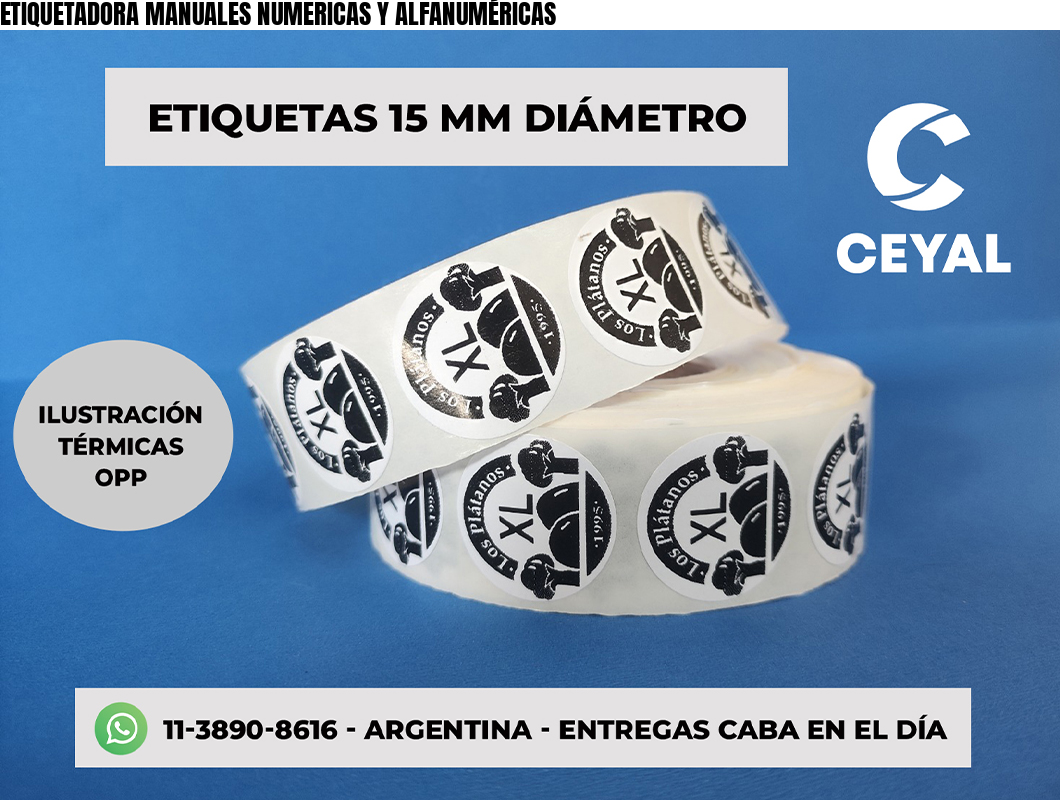 ETIQUETADORA MANUALES NUMERICAS Y ALFANUMÉRICAS