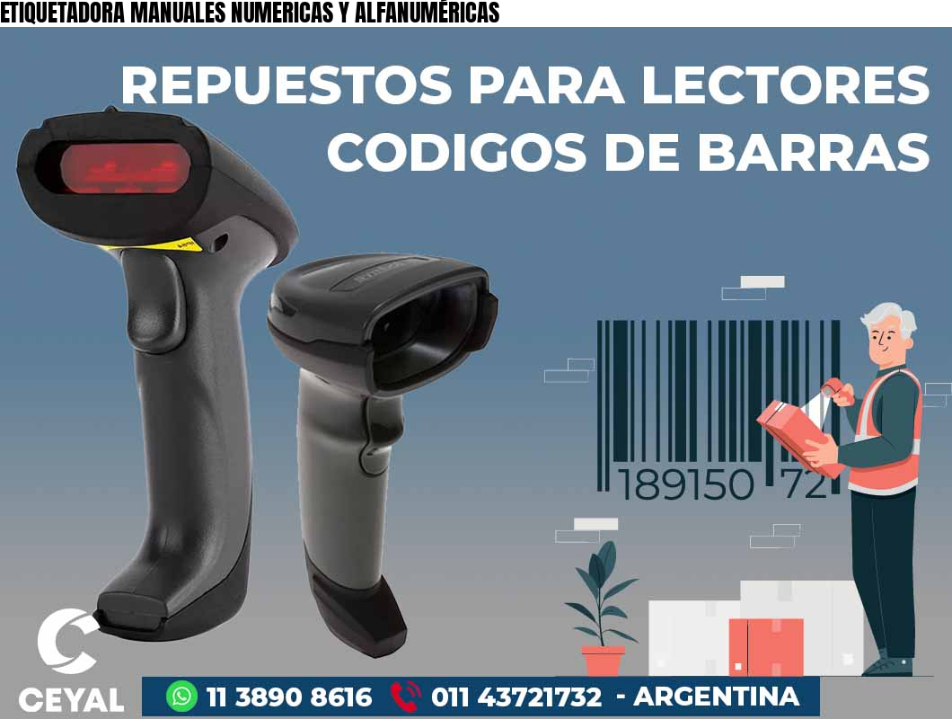 ETIQUETADORA MANUALES NUMERICAS Y ALFANUMÉRICAS