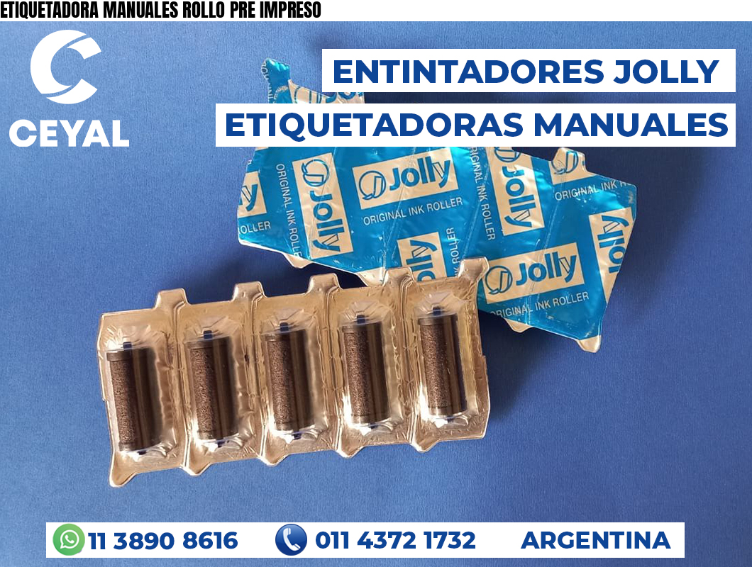 ETIQUETADORA MANUALES ROLLO PRE IMPRESO