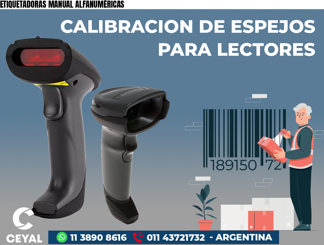 ETIQUETADORAS MANUAL ALFANUMÉRICAS