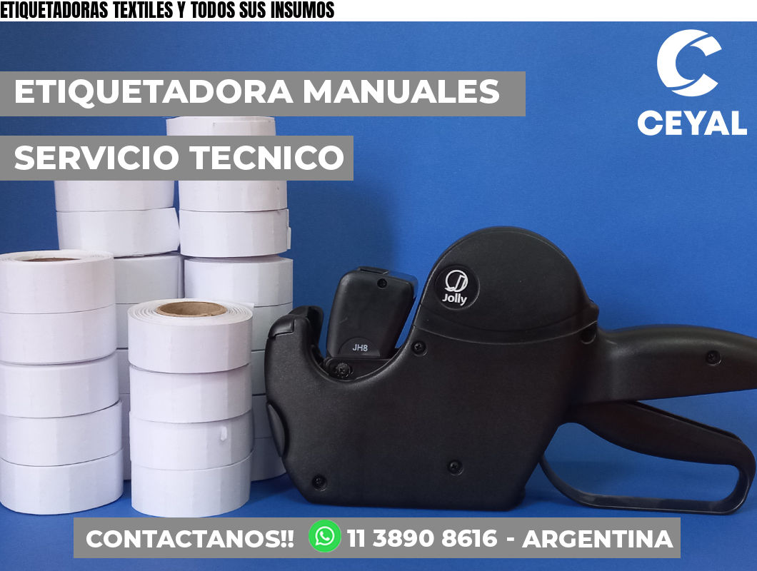 ETIQUETADORAS TEXTILES Y TODOS SUS INSUMOS