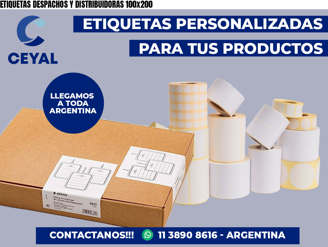 ETIQUETAS DESPACHOS Y DISTRIBUIDORAS 100×200