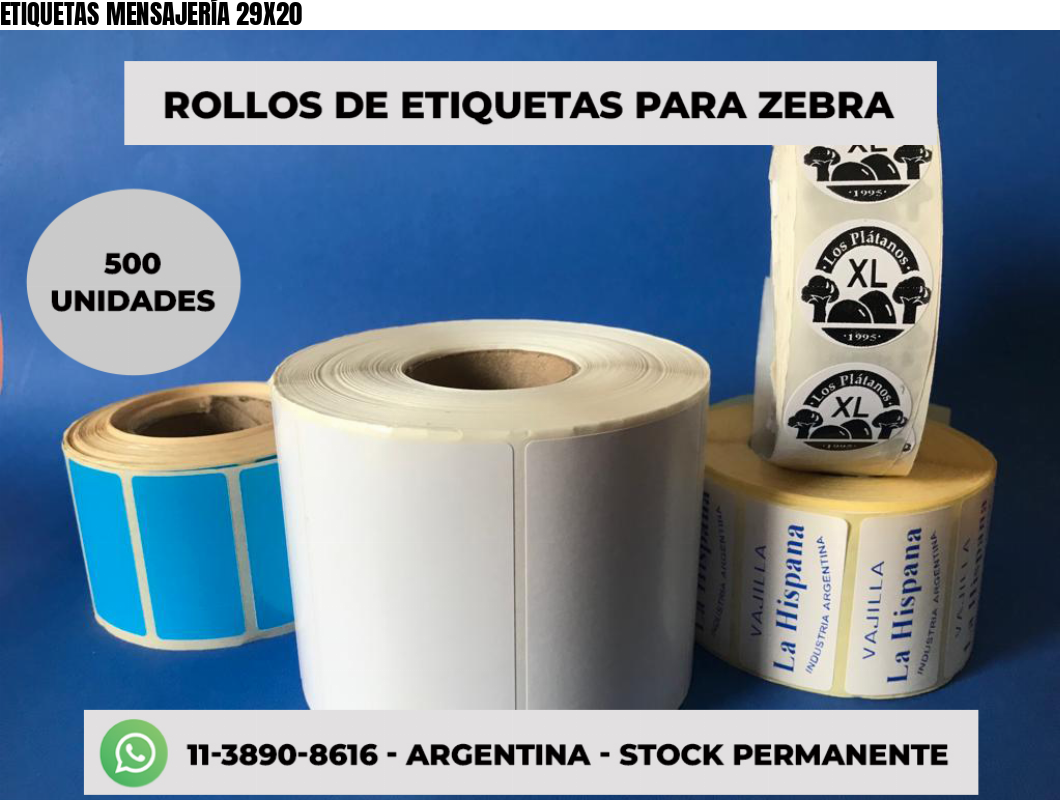 ETIQUETAS MENSAJERÍA 29X20