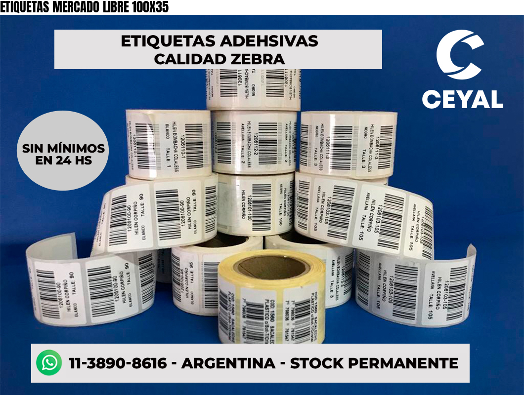 ETIQUETAS MERCADO LIBRE 100X35
