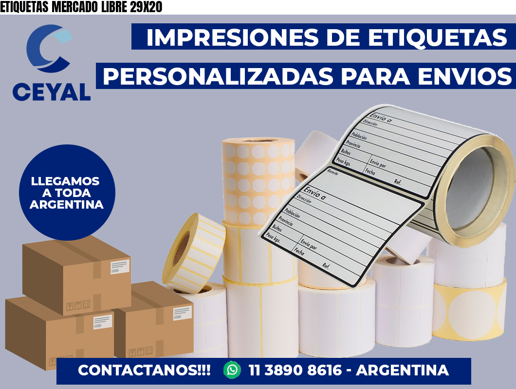 ETIQUETAS MERCADO LIBRE 29X20