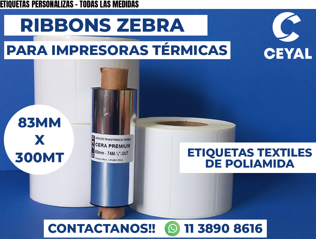 ETIQUETAS PERSONALIZAS - TODAS LAS MEDIDAS
