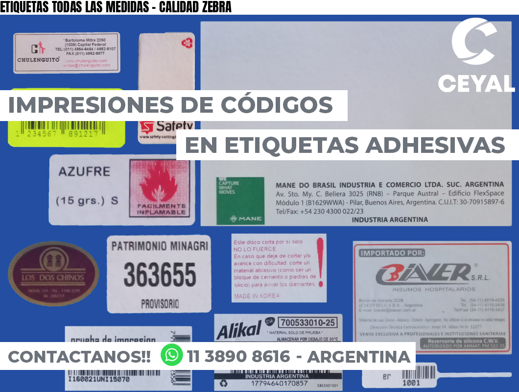 ETIQUETAS TODAS LAS MEDIDAS – CALIDAD ZEBRA