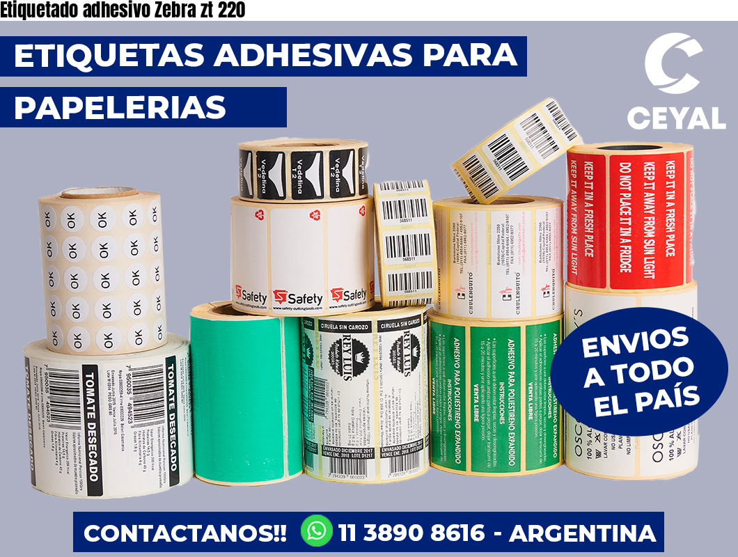 Etiquetado adhesivo Zebra zt 220