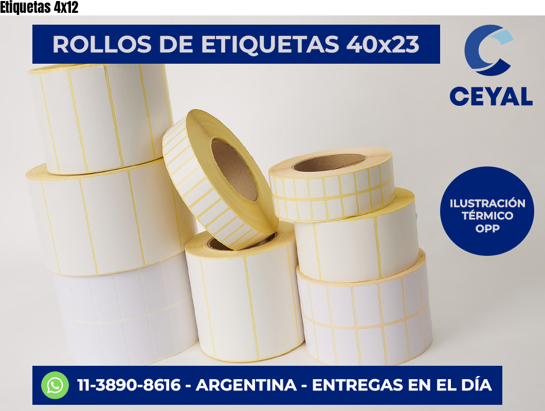 Etiquetas 4×12