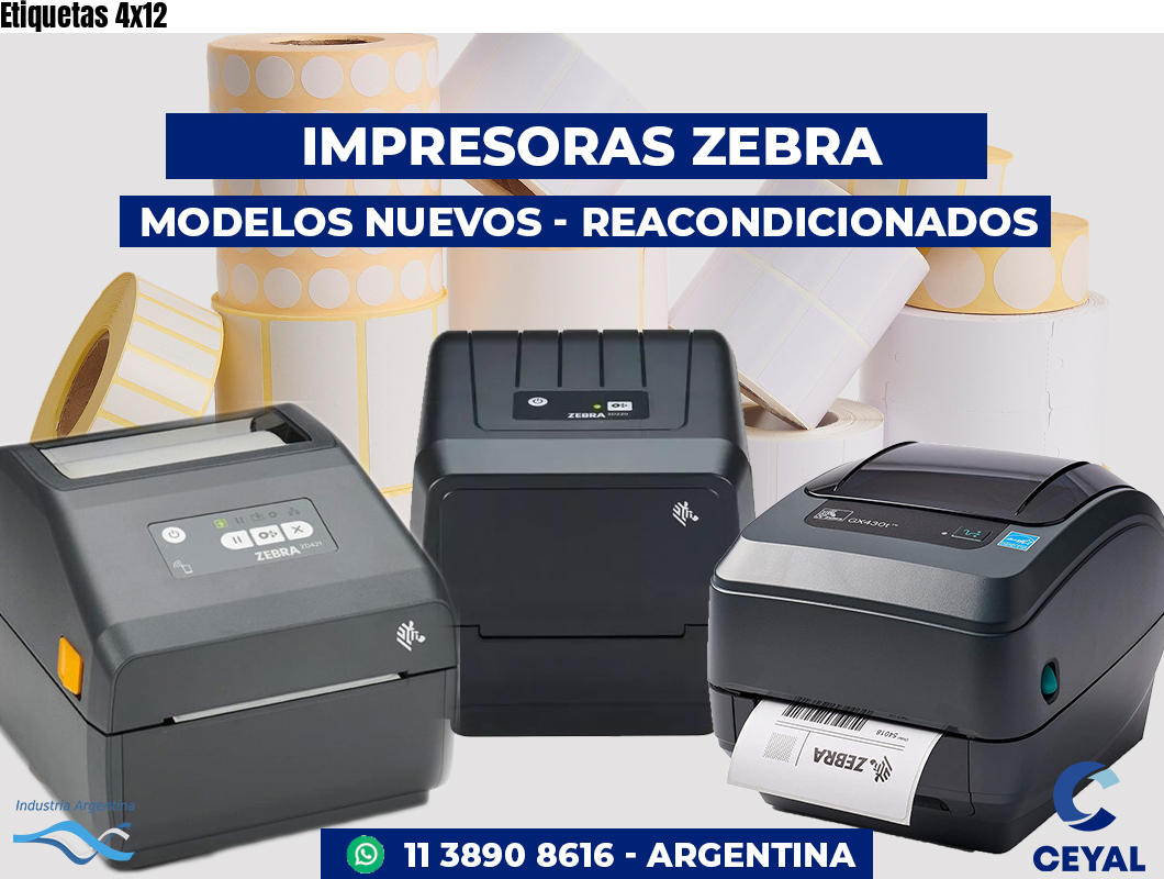 Etiquetas 4x12