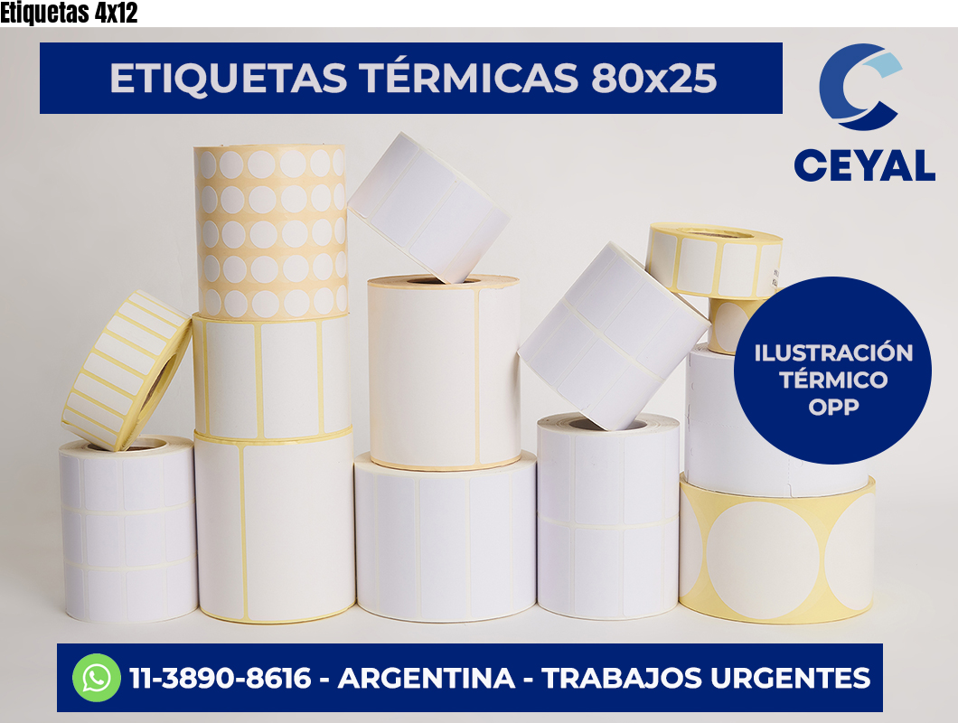 Etiquetas 4×12