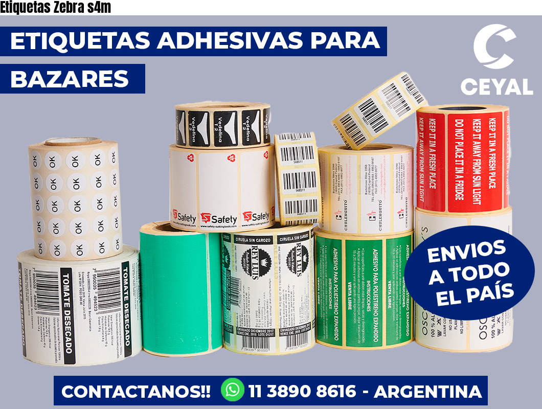 Etiquetas Zebra s4m
