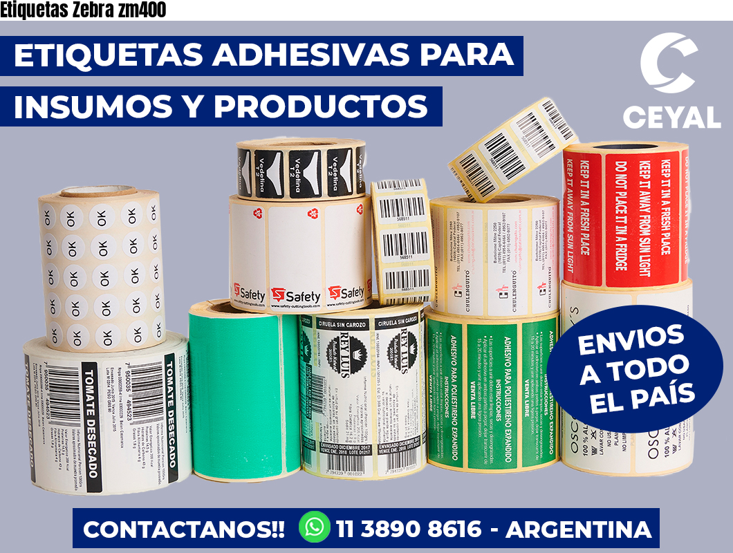 Etiquetas Zebra zm400