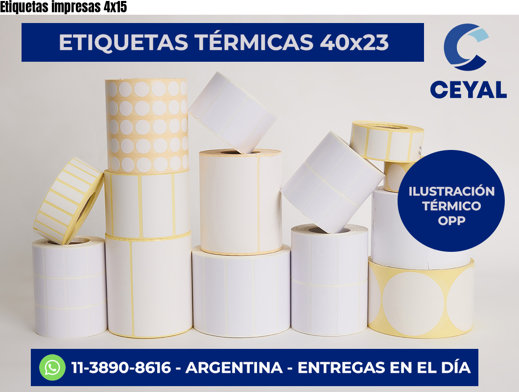 Etiquetas impresas 4×15