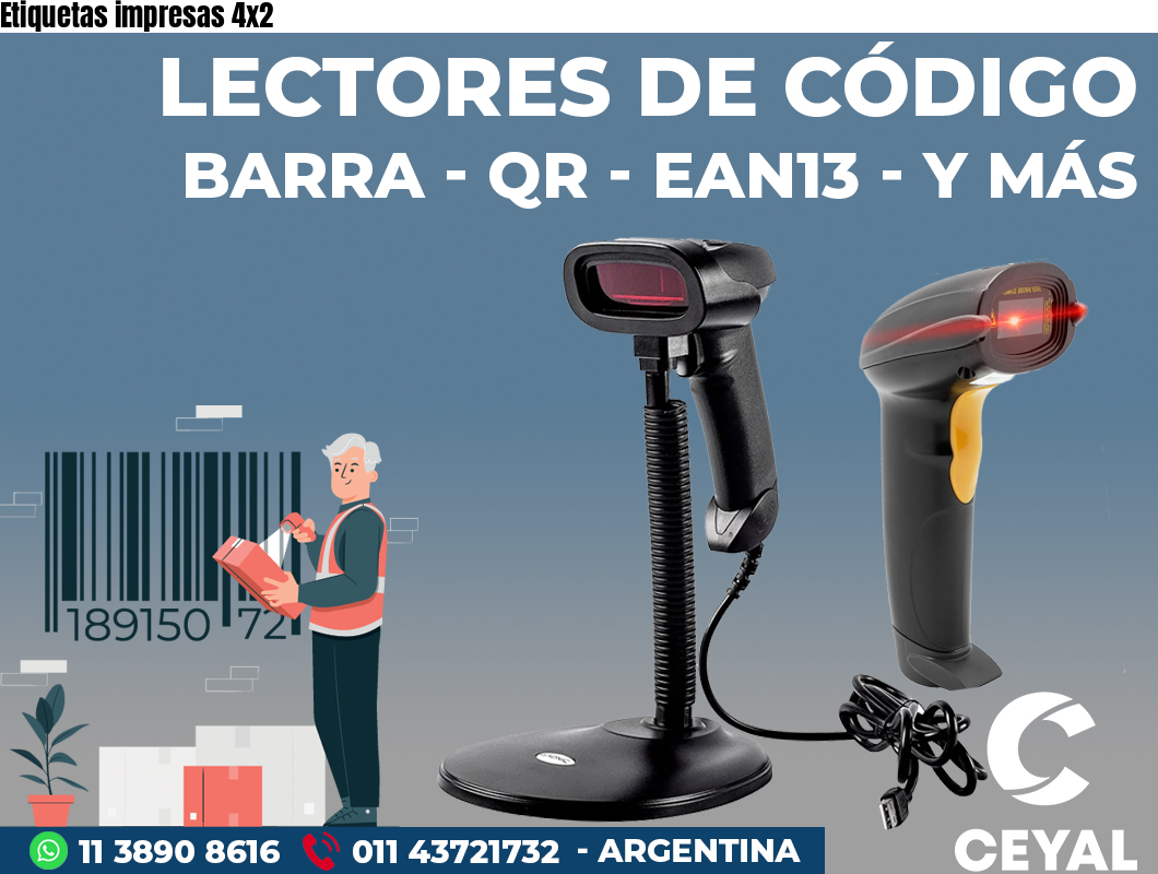 Etiquetas impresas 4x2