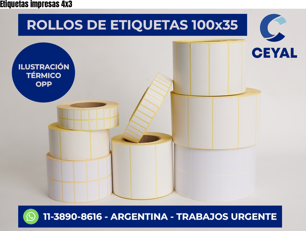 Etiquetas impresas 4×3