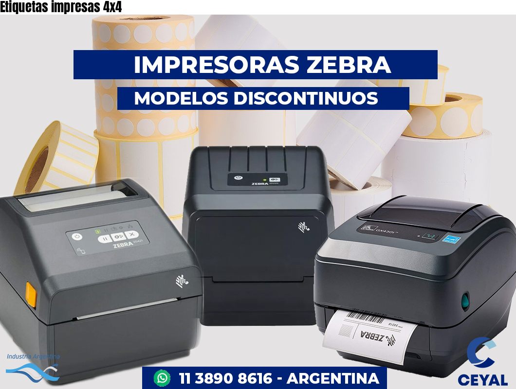 Etiquetas impresas 4x4