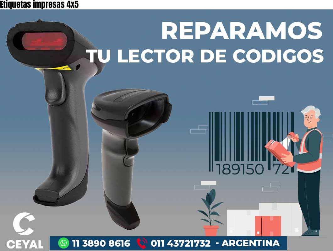 Etiquetas impresas 4x5
