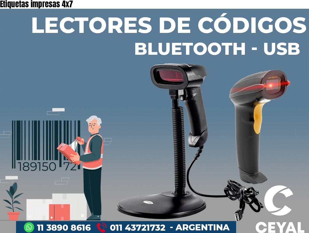 Etiquetas impresas 4x7