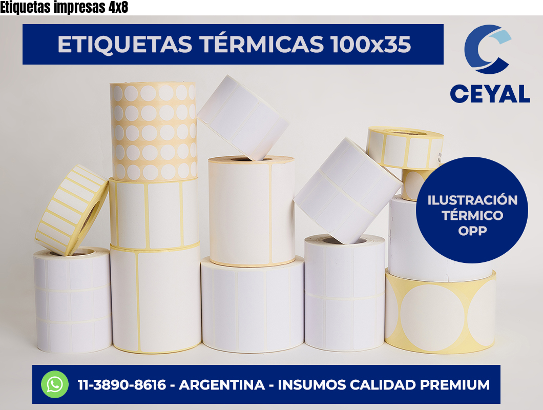 Etiquetas impresas 4×8